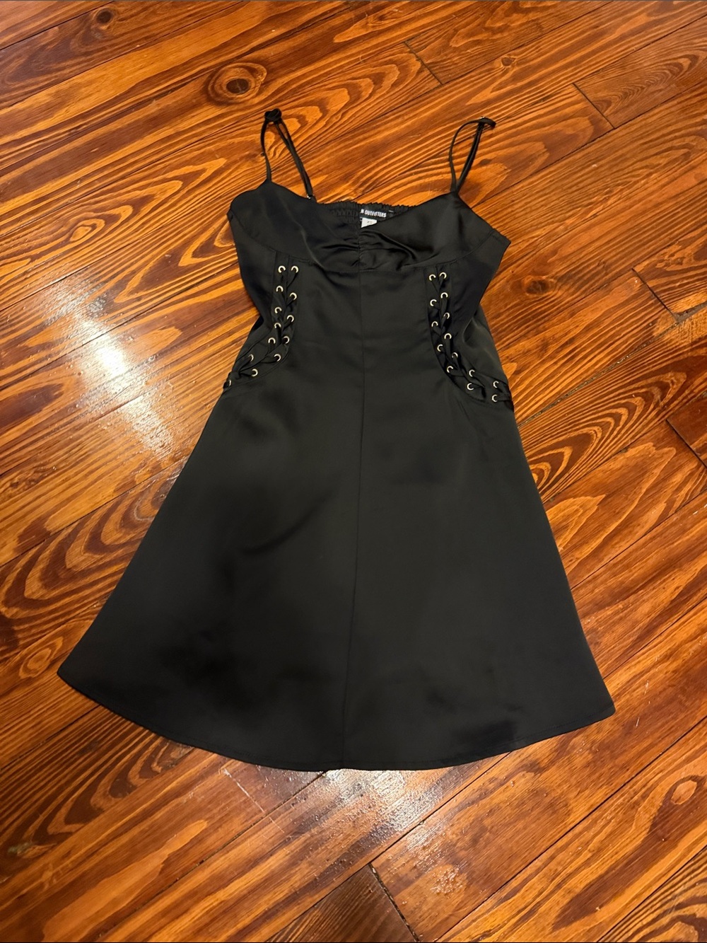 Urban Outfitters Black Lace-Up Mini Dress